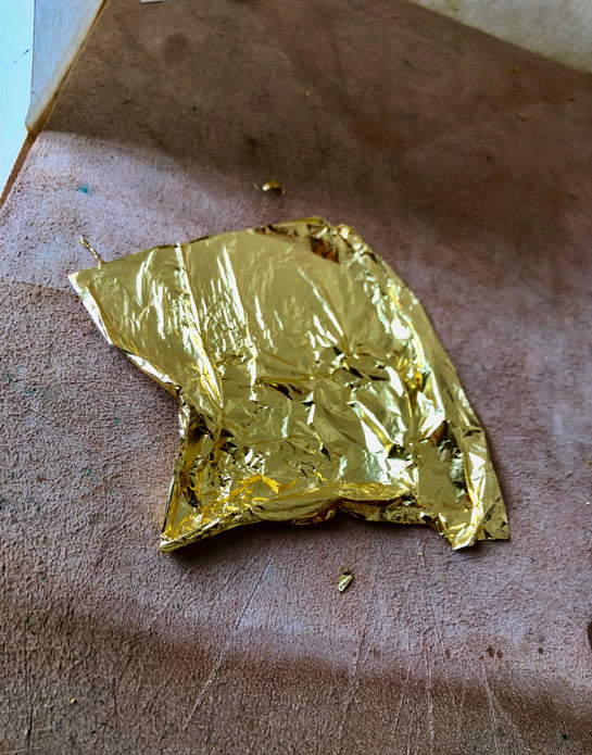 Metal leaf Gilding on Paper