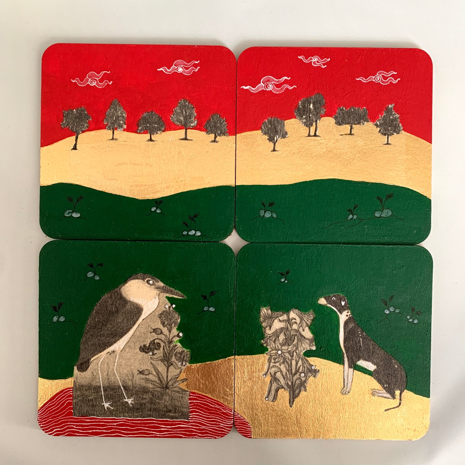 Coaster 29_I miss you II_Set of 4 Coasters