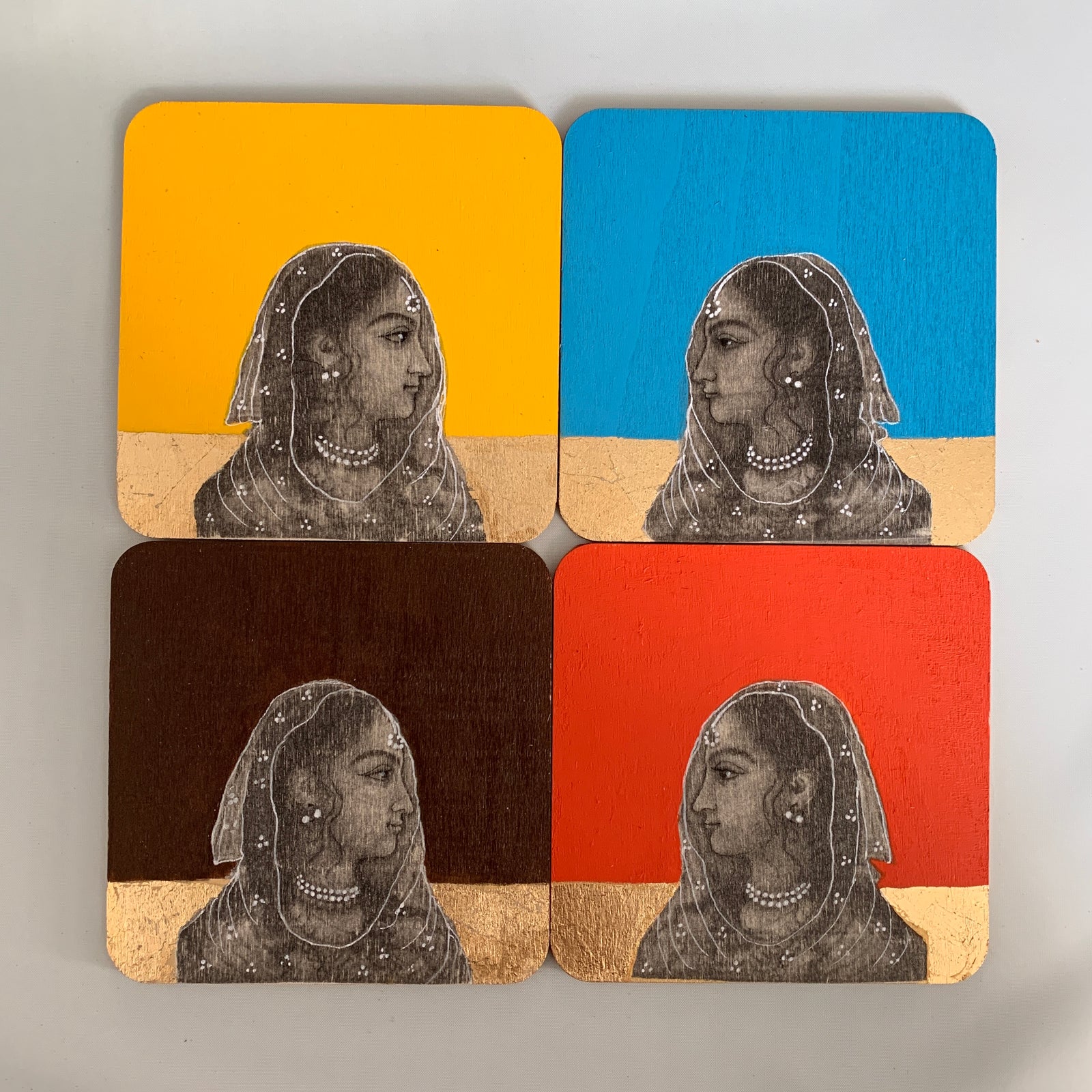 Coaster 28_Let's Gossip_Set of 4 Coasters